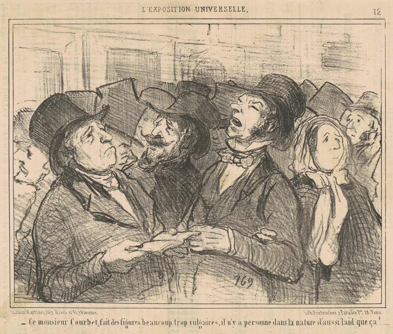 Este señor Courbet, hace figuras... vulgares... de Honoré Daumier