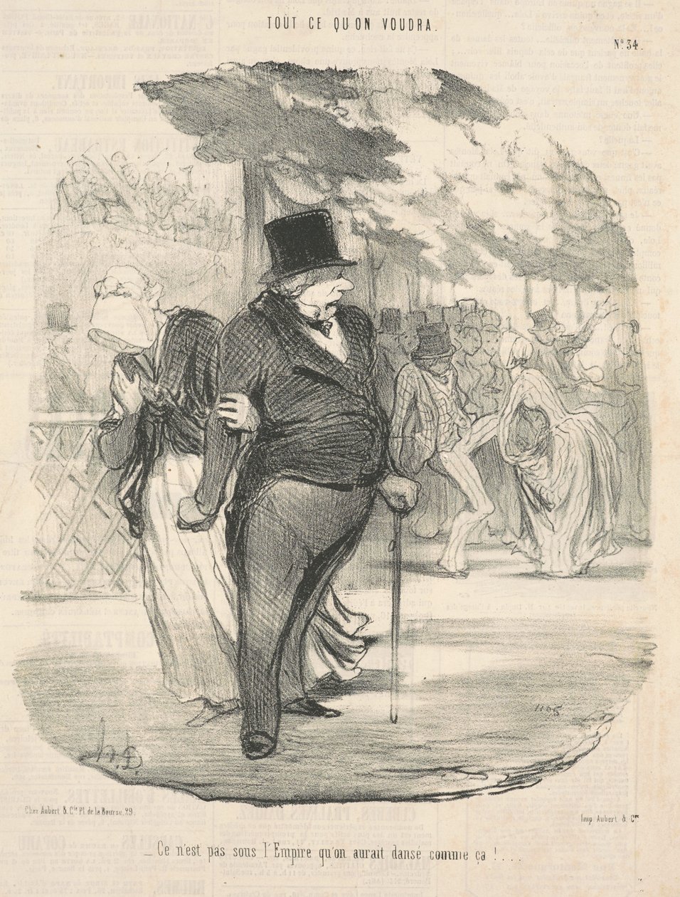 ¡No es bajo el imperio que se habría bailado así! ... de Honoré Daumier