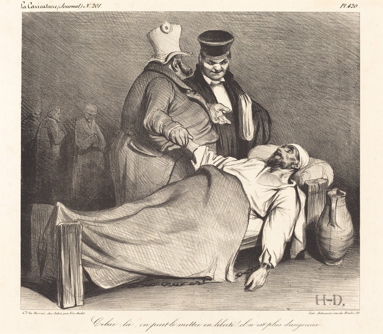 ¡A este lo podemos liberar! ¡Ya no es peligroso! de Honoré Daumier