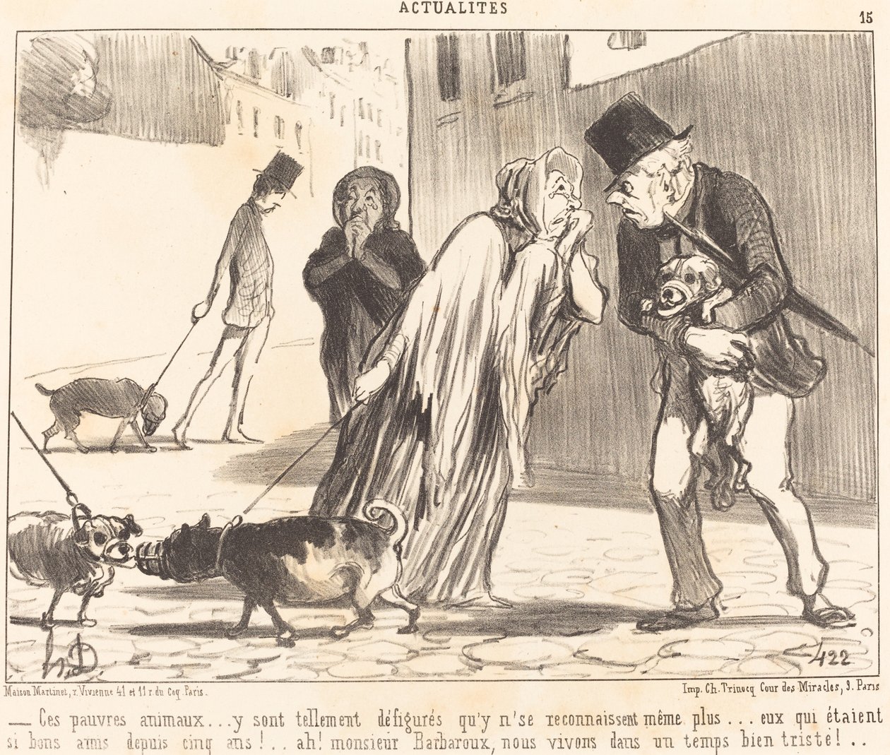 Estos pobres animales... no se reconocen... más... de Honoré Daumier