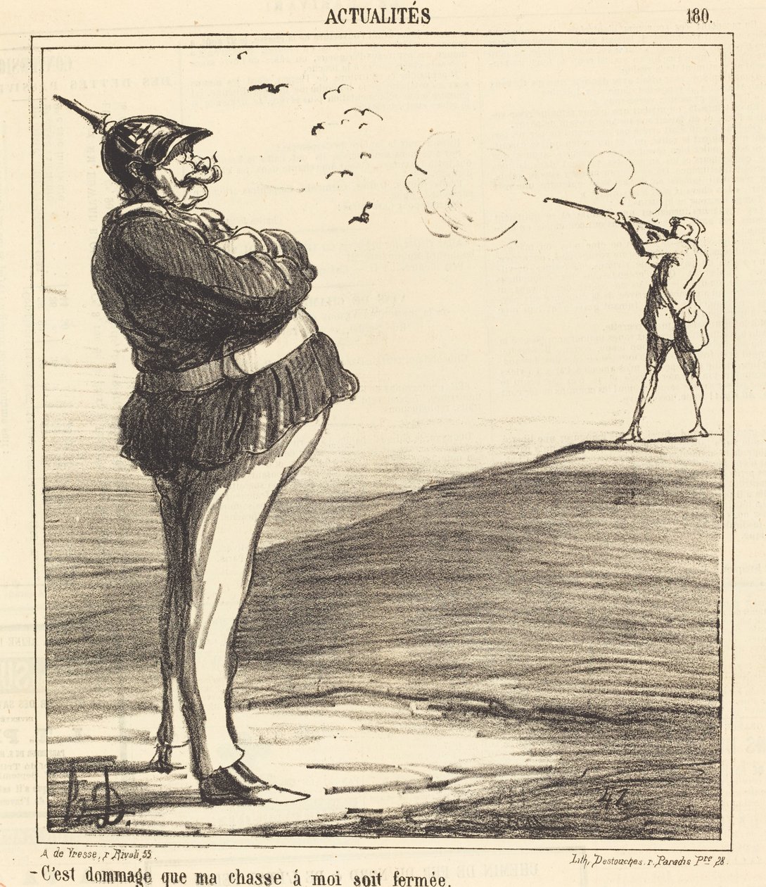Es una pena que mi caza esté cerrada de Honoré Daumier