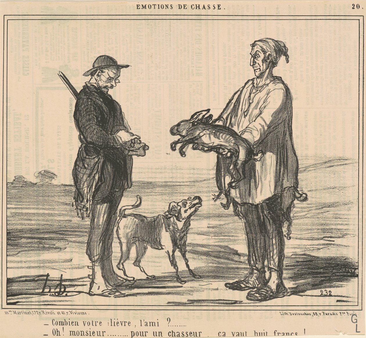 ¿Cuánto cuesta tu liebre, amigo? de Honoré Daumier