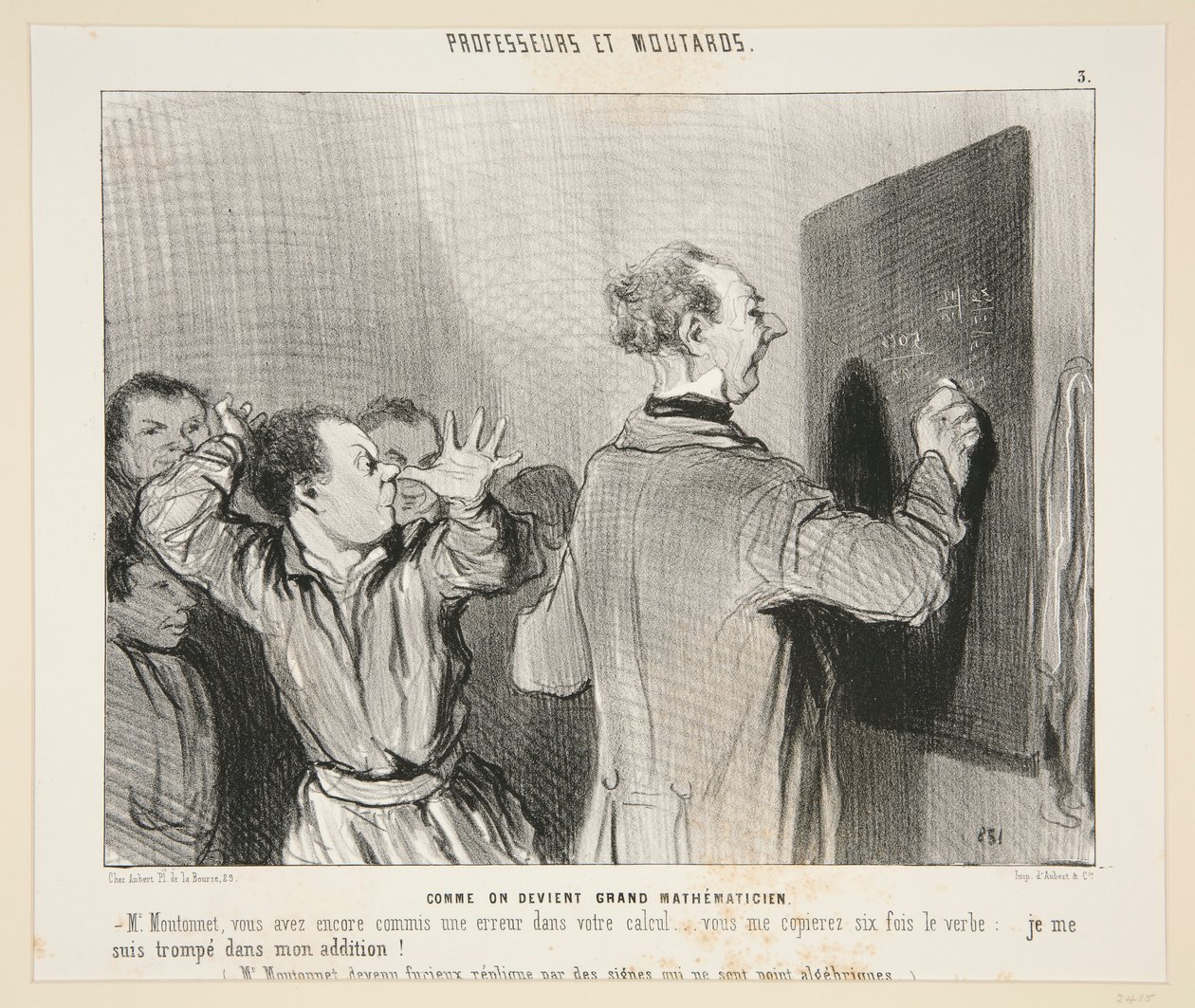 Como uno se convierte en un gran matemático; Nº 3 de Profesores y Mostazas de Honoré Daumier