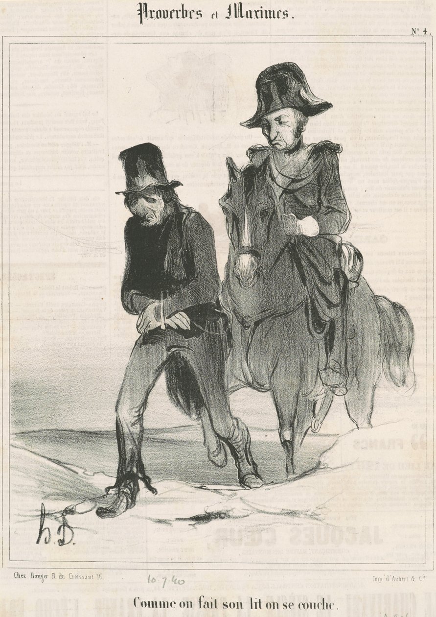 Como haces tu cama, así te acuestas de Honoré Daumier