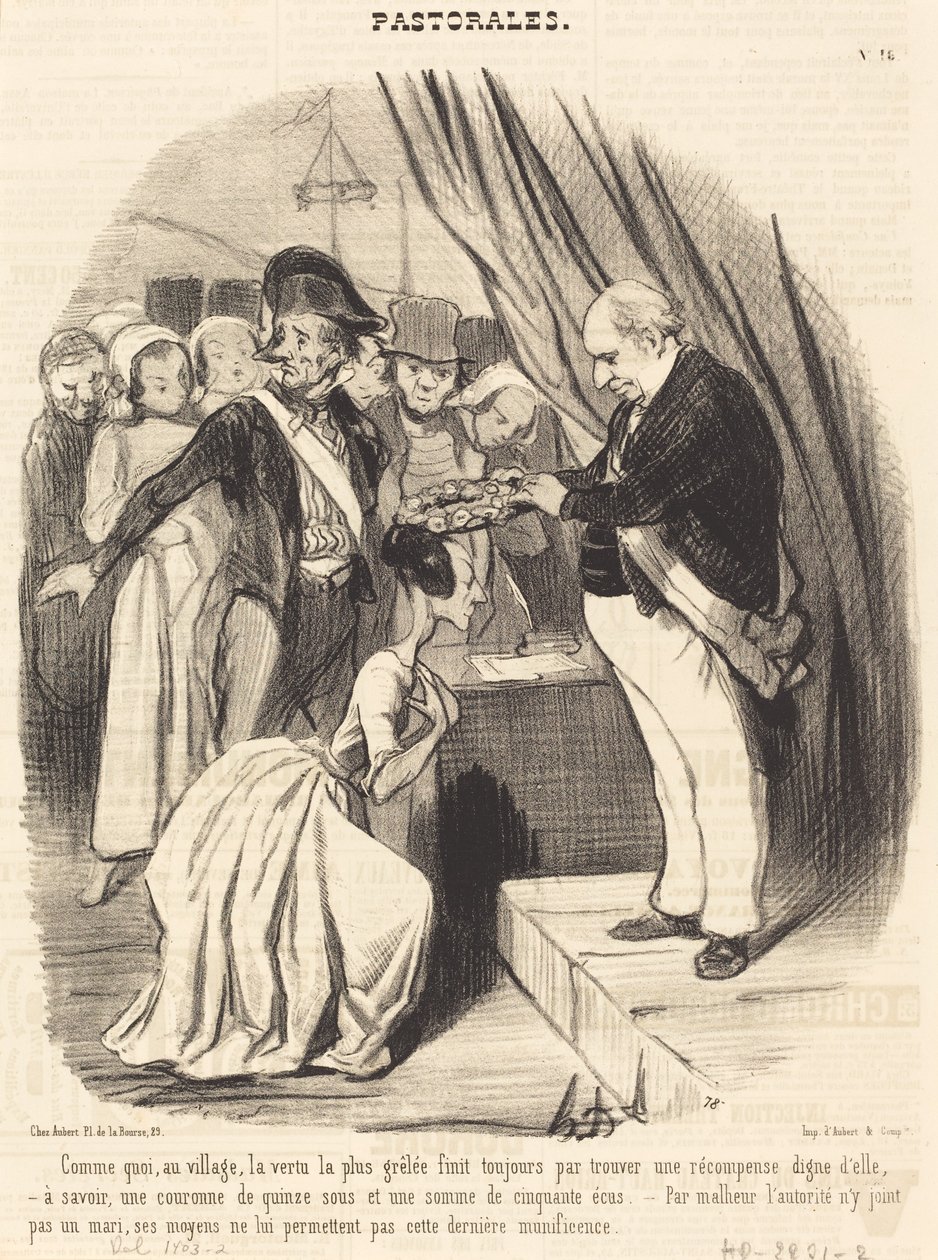 Como que, en el pueblo, la virtud más marcada... de Honoré Daumier