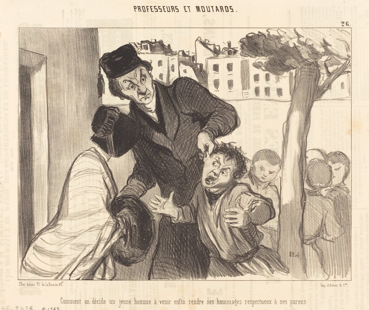 Cómo decidir a un joven a venir... de Honoré Daumier