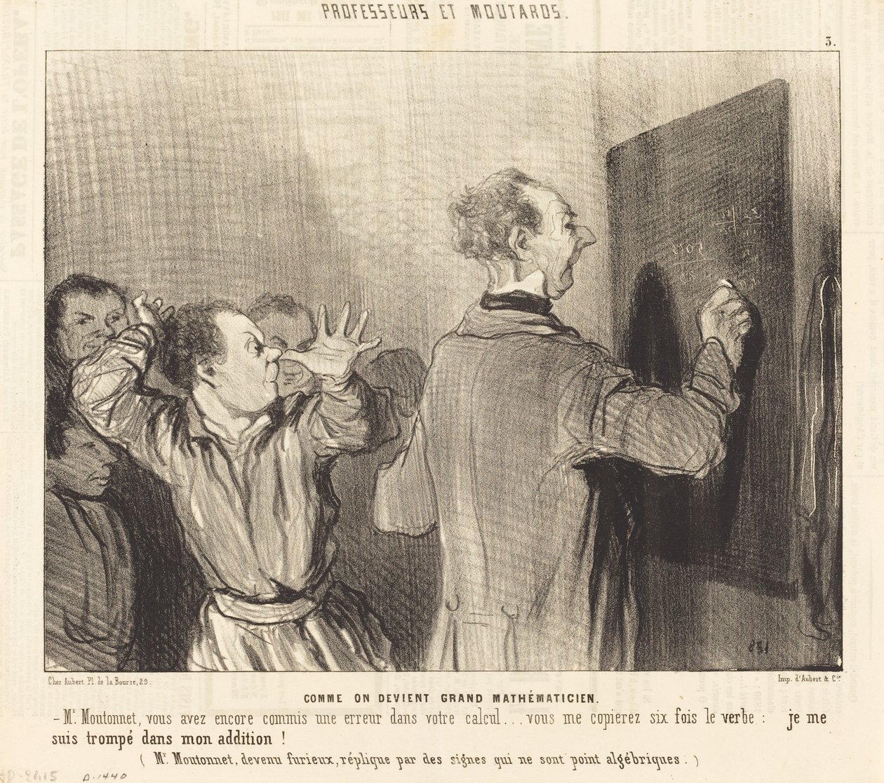 Cómo se convierte uno en un gran matemático de Honoré Daumier