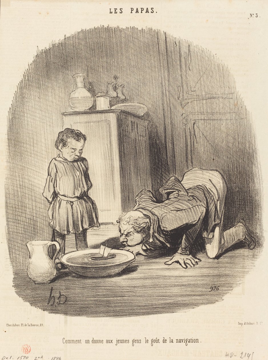 Comentario sobre cómo se da... el gusto por la navegación de Honoré Daumier