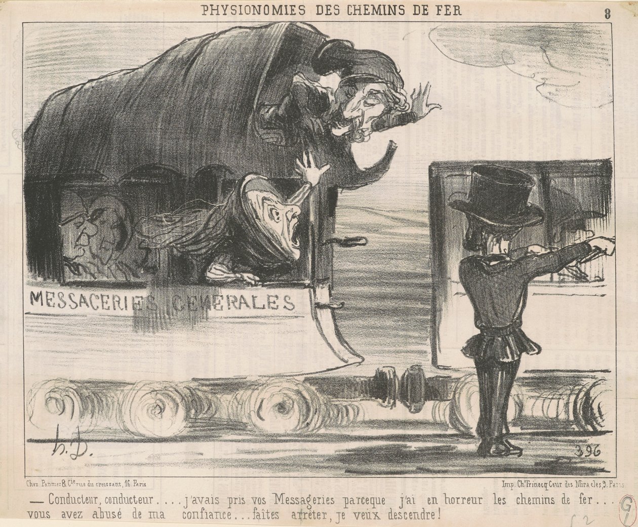 Conductor ... había tomado sus mensajerías ... de Honoré Daumier