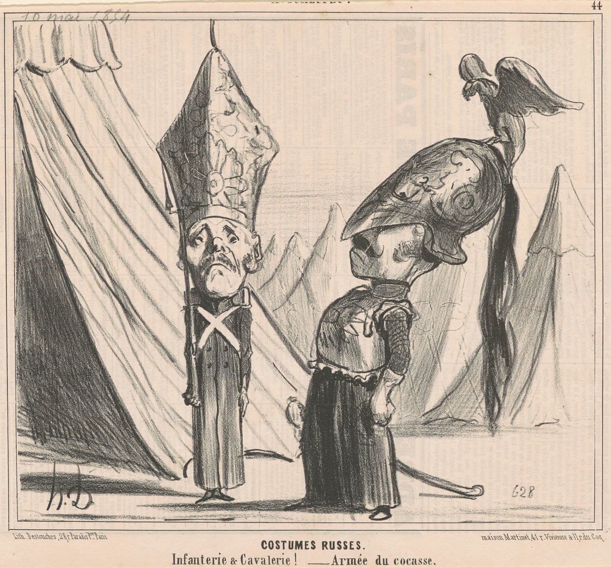 Trajes rusos de Honoré Daumier