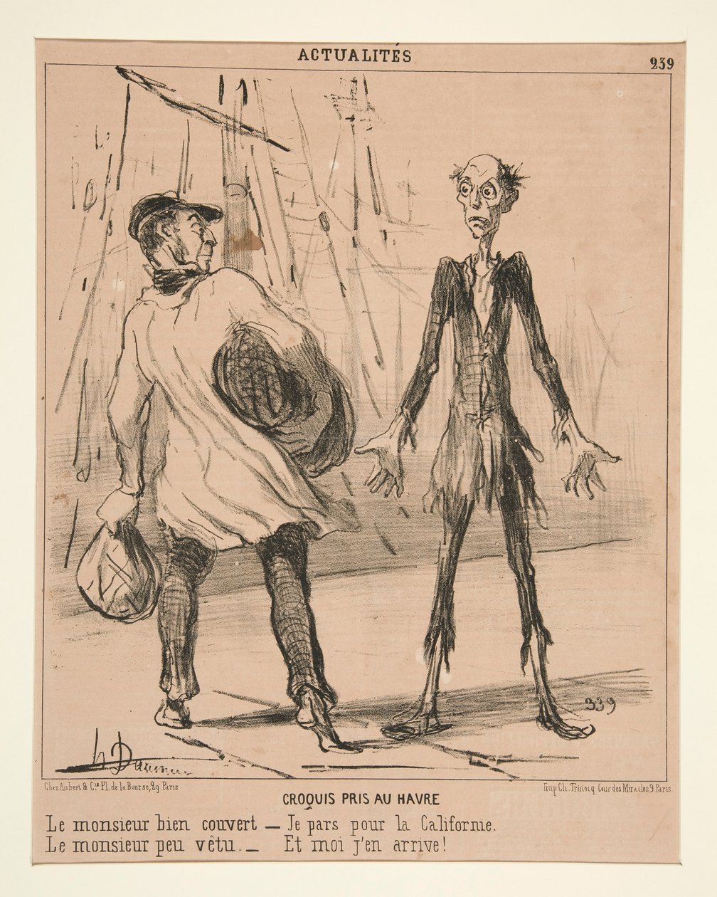 Boceto tomado en Le Havre: El caballero bien cubierto de Honoré Daumier