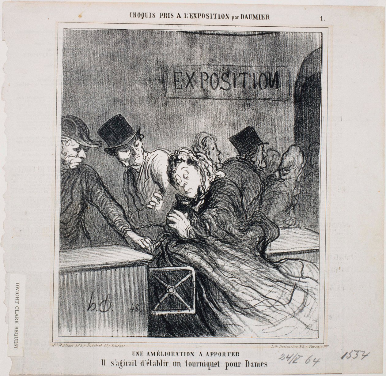 Croquis tomados en la Exposición - Una mejora a realizar de Honoré Daumier