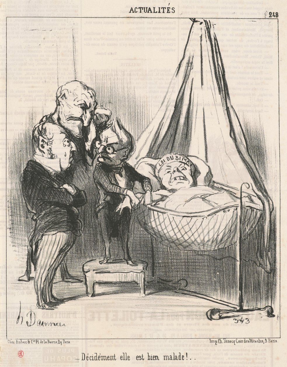 ¡Definitivamente está muy enferma! de Honoré Daumier
