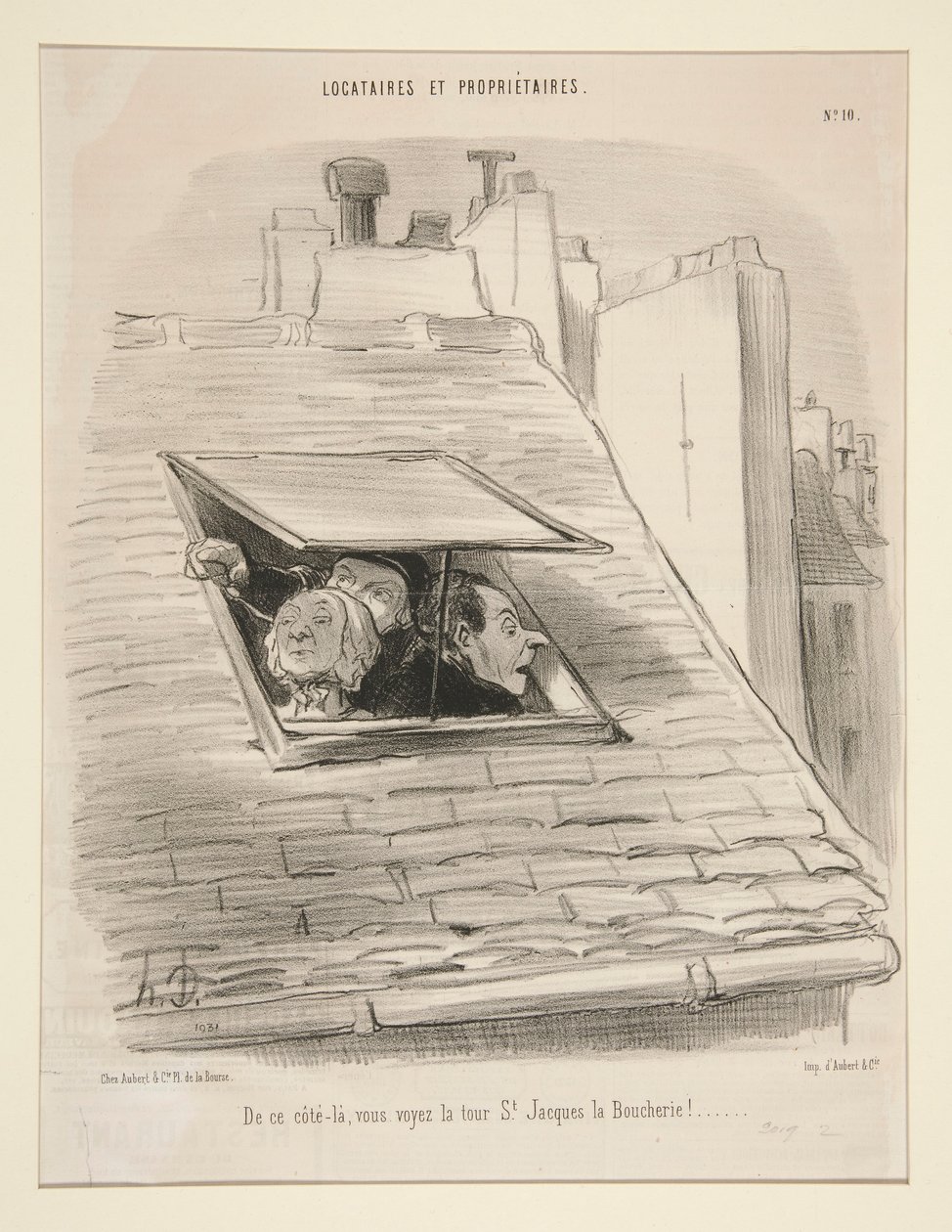 ¡Desde este lado se puede ver la torre de St. Jacques la Boucherie! de Honoré Daumier