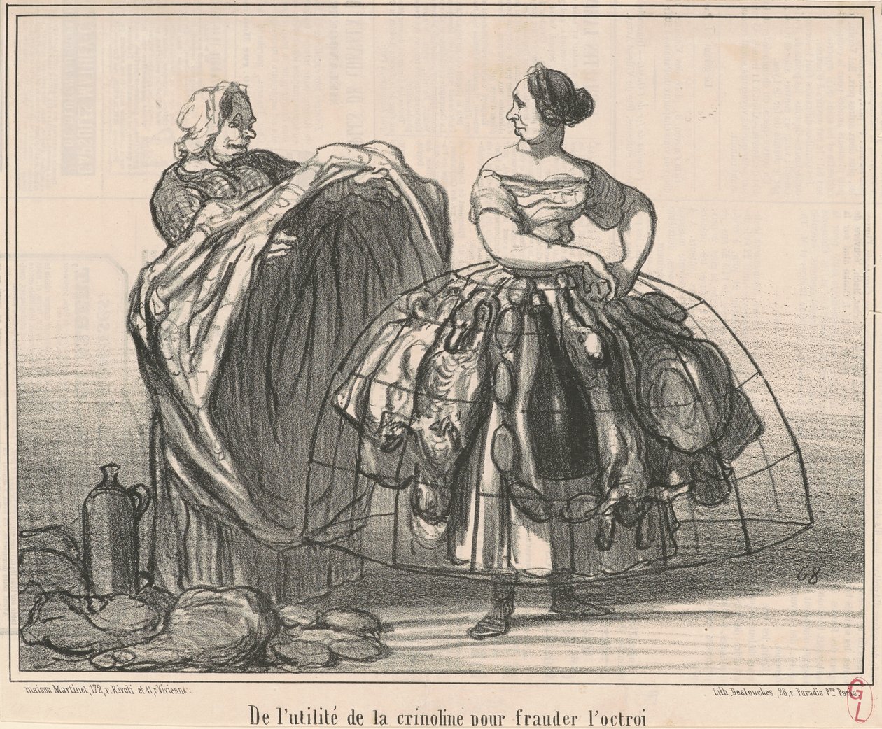 De la utilidad de la crinolina para defraudar el impuesto de Honoré Daumier