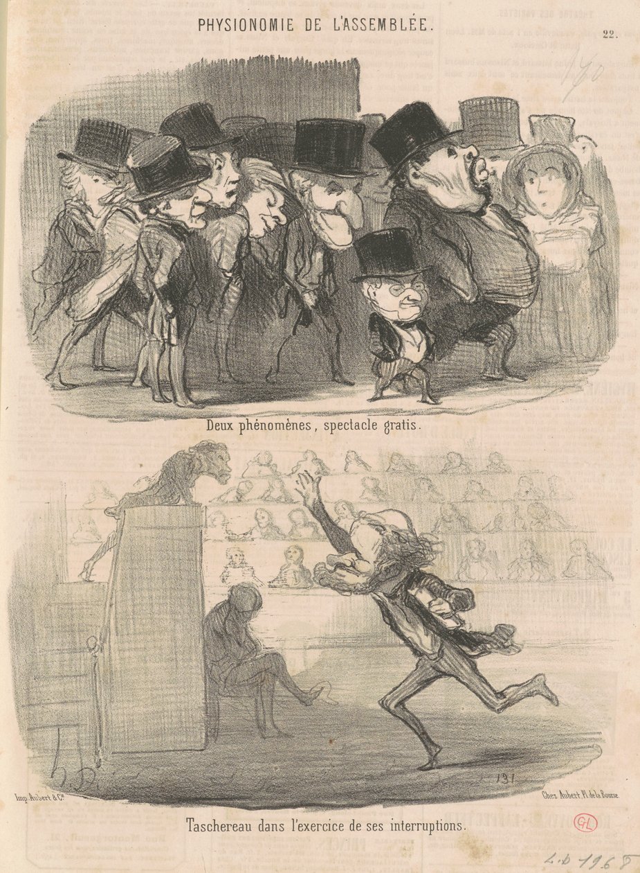 Dos fenómenos, espectáculo gratis... de Honoré Daumier