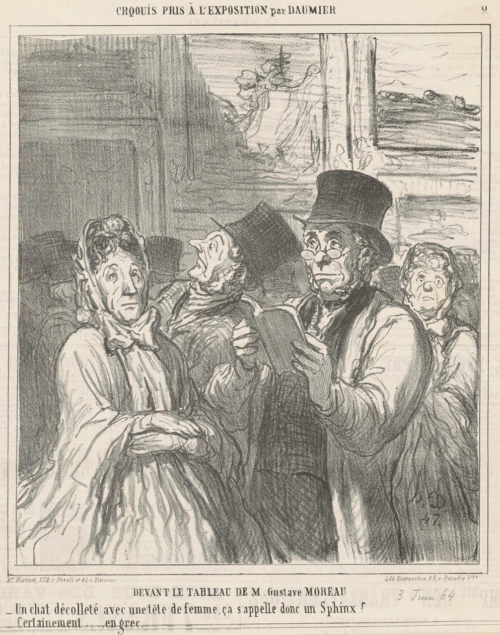 Frente al cuadro de M. G. Moreau de Honoré Daumier