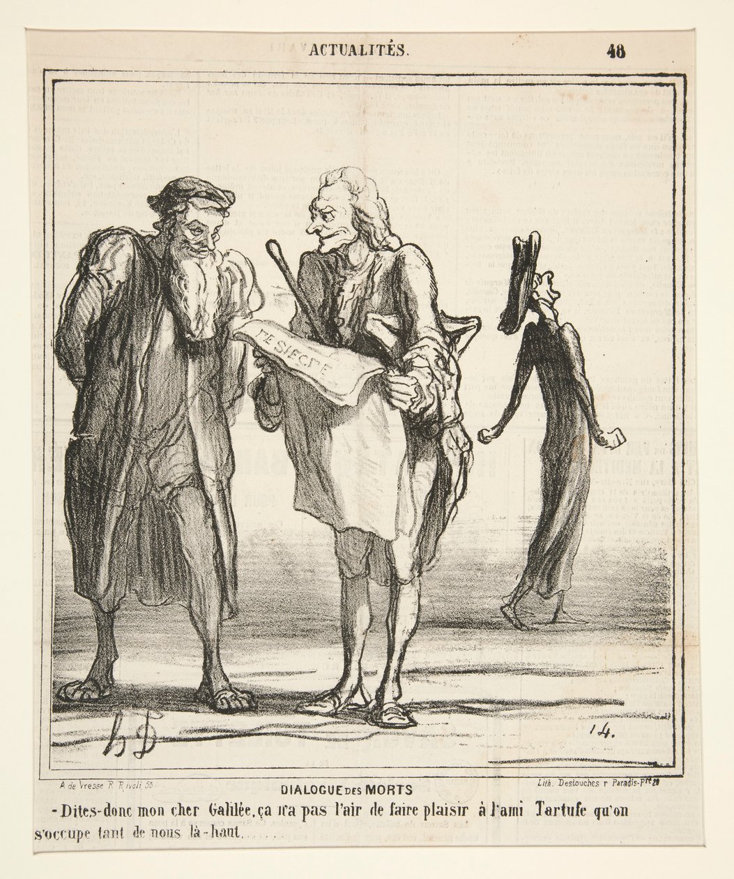 Diálogo de los Muertos - Dilo mi querida Galilea de Honoré Daumier
