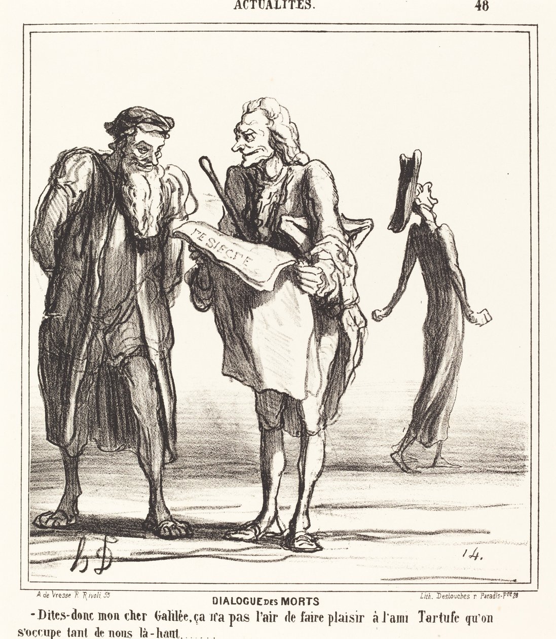 Diálogo de los muertos de Honoré Daumier