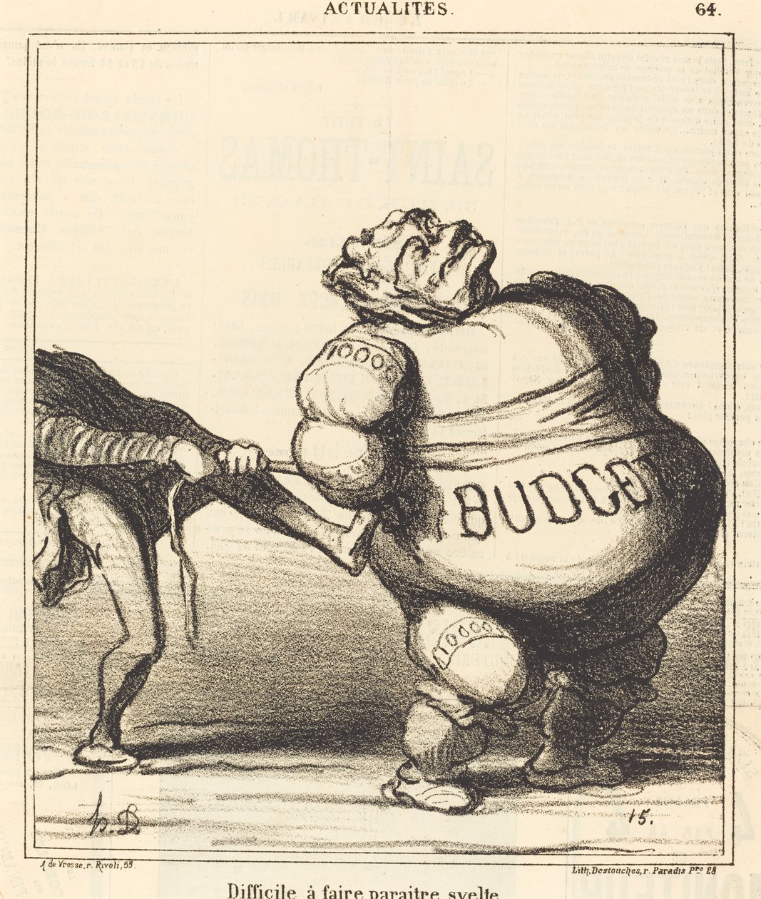 Difícil de hacer parecer esbelto de Honoré Daumier