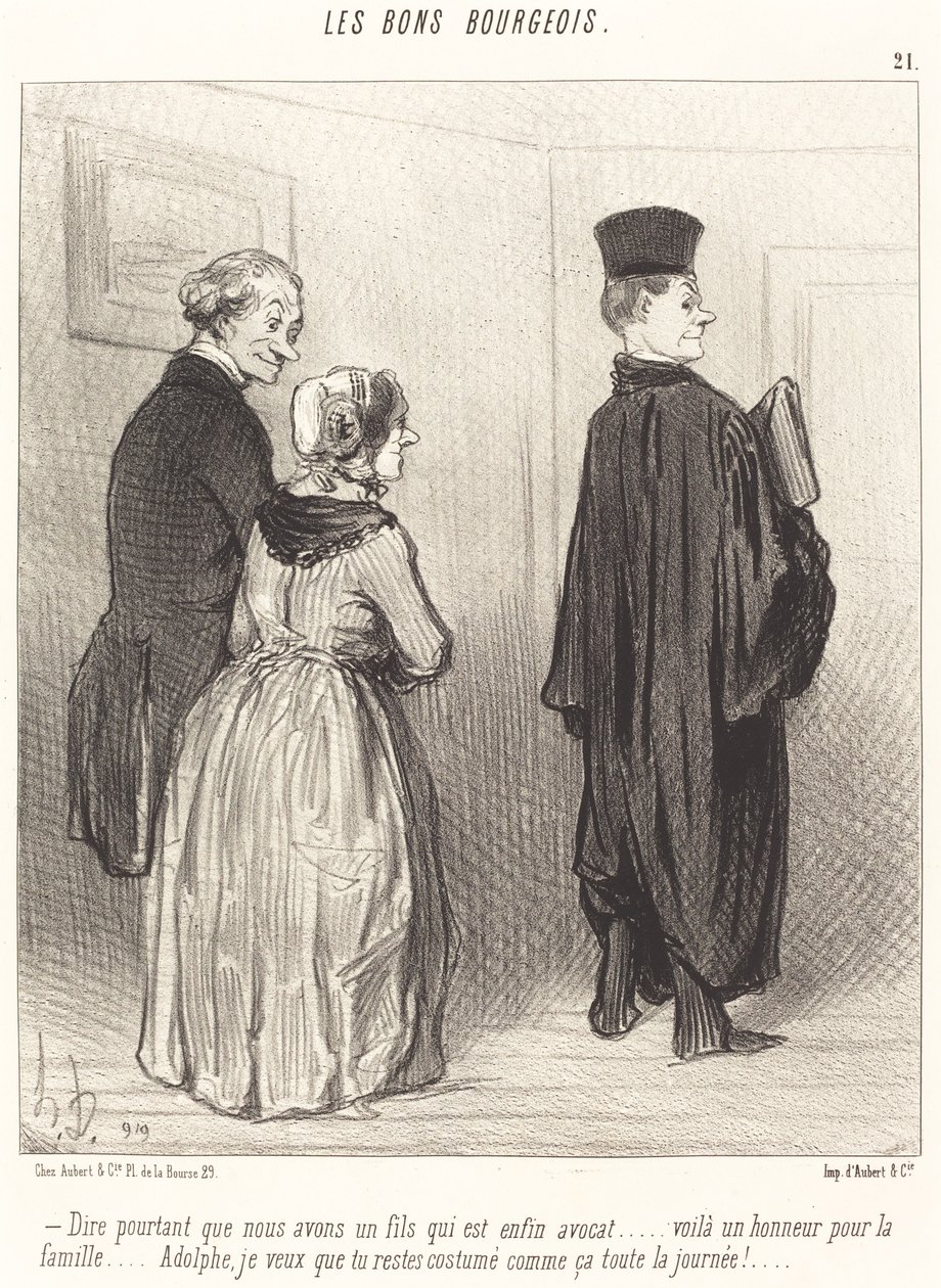 Dire... que nous avons un fils qui est... avocat... de Honoré Daumier