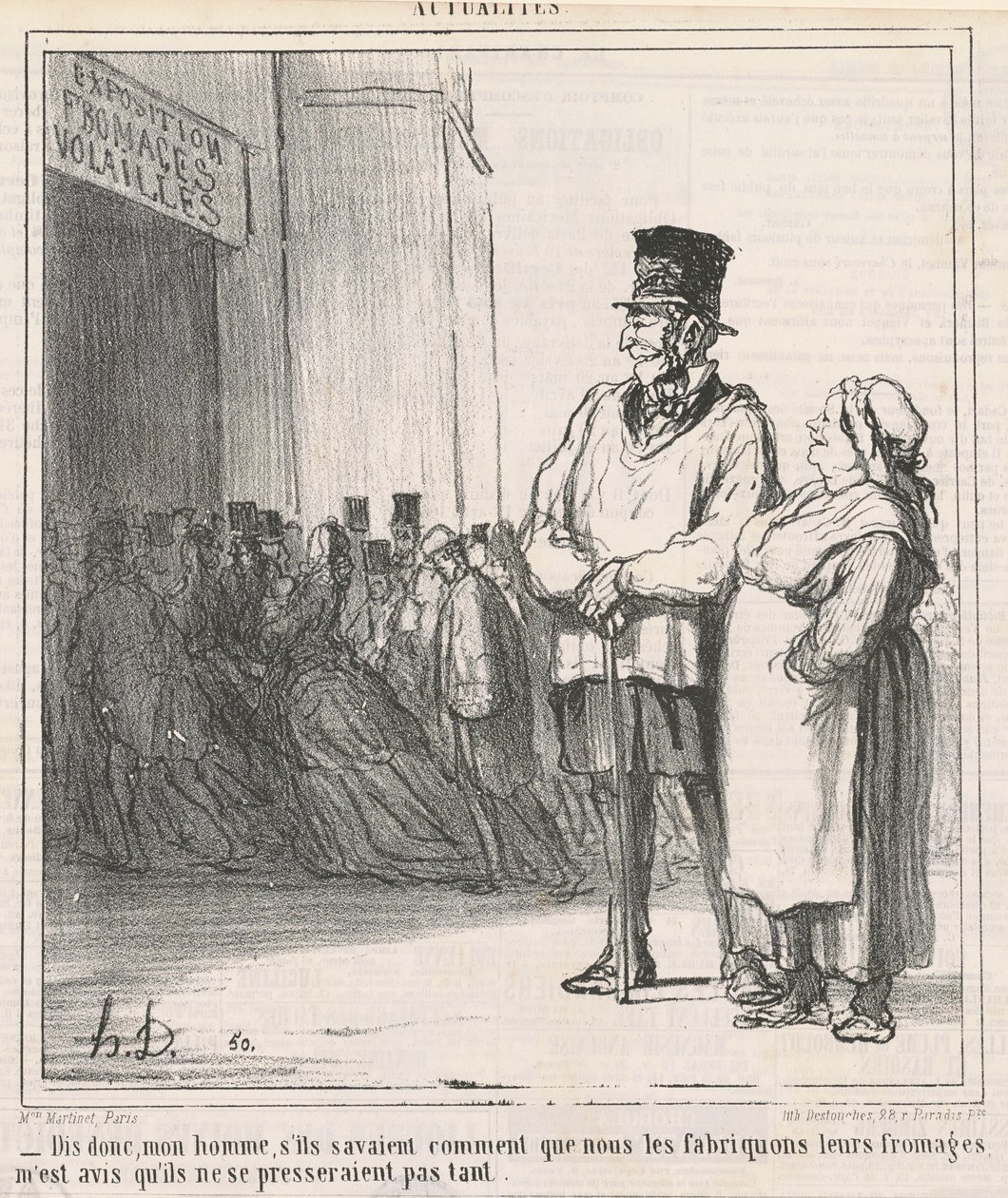 Dime, mi hombre, si supieran... de Honoré Daumier