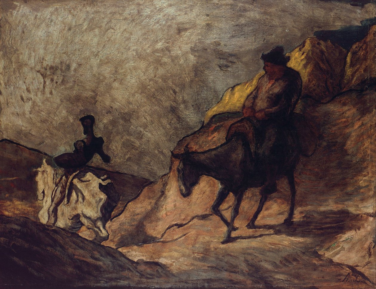 Don Quijote y Sancho Panza, 1866-1867 de Honoré Daumier