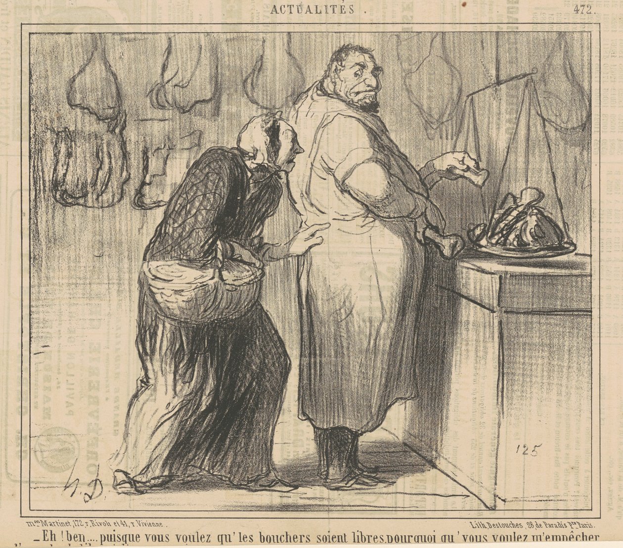 ¡Eh! Bueno ... ya que quieres que los carniceros ... de Honoré Daumier