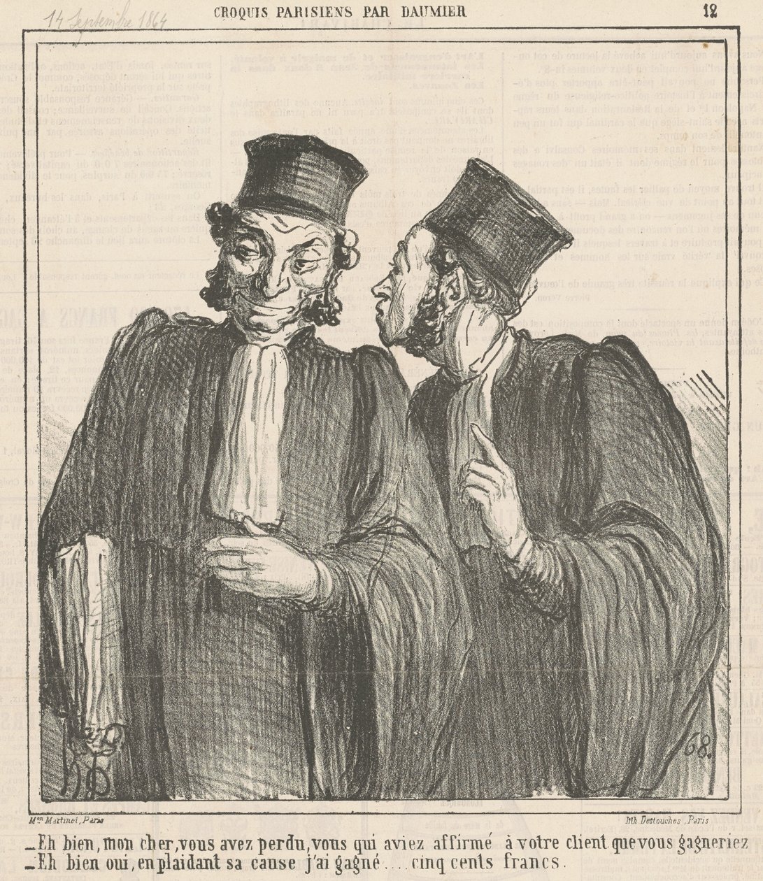 Bueno, mi querido, has perdido... de Honoré Daumier