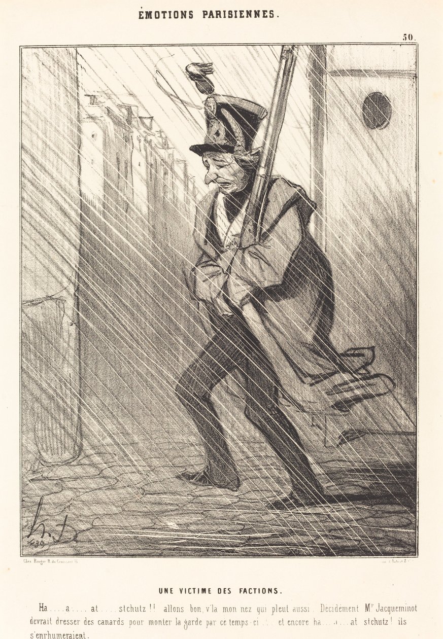 Emociones parisinas: Una víctima de las facciones de Honoré Daumier