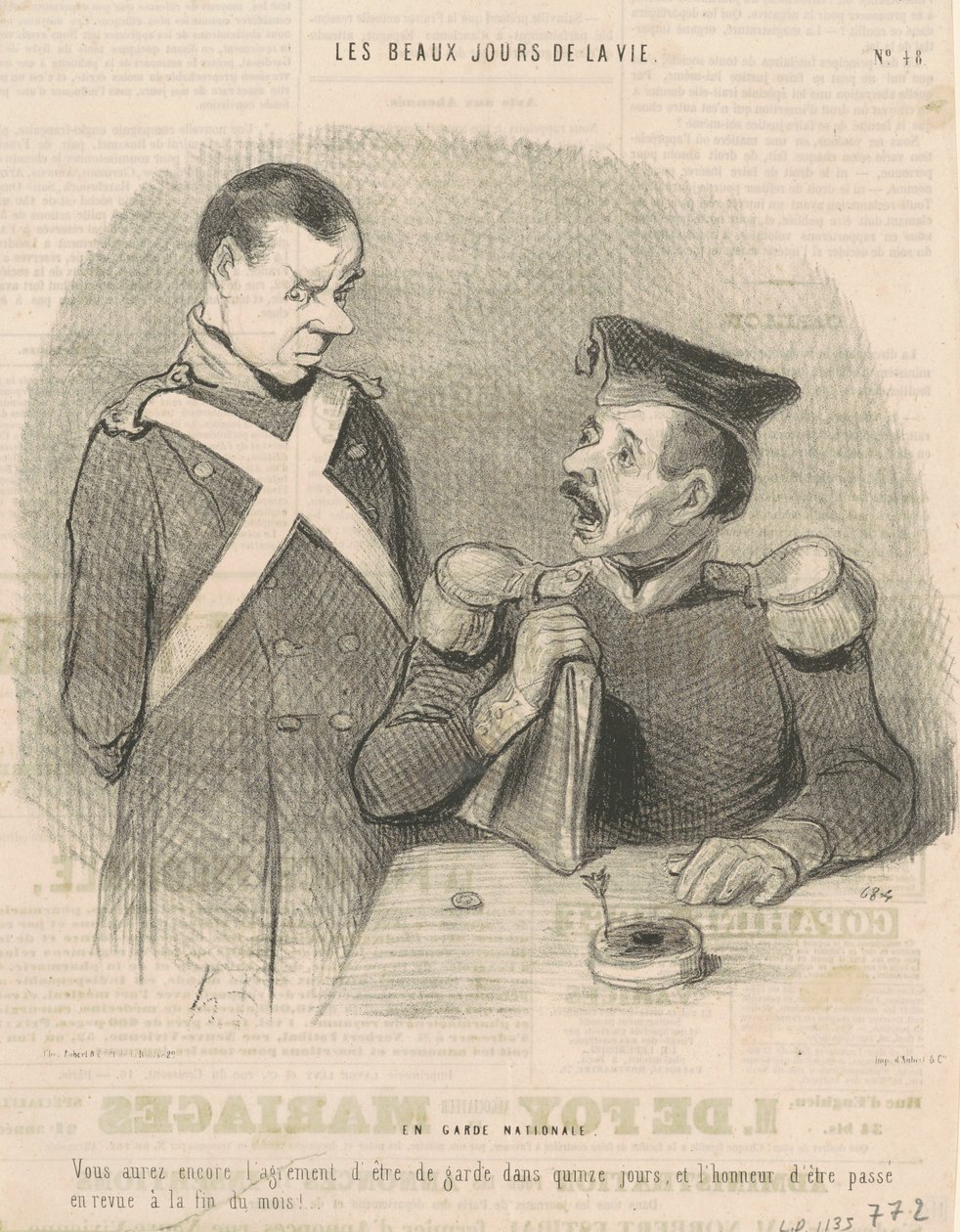 En guardia nacional de Honoré Daumier
