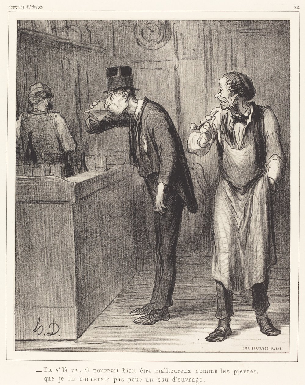 Ahí va uno, podría ser infeliz... de Honoré Daumier