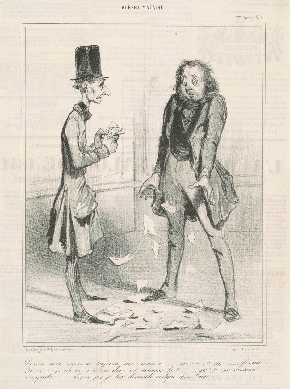 Otra vez mis acreedores, siempre... de Honoré Daumier