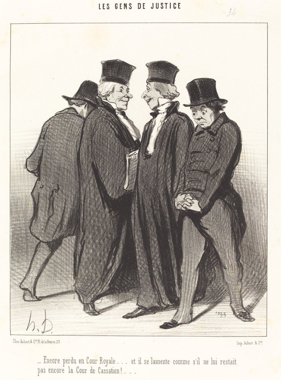Otra vez perdido en la Corte Real... y se lamenta... de Honoré Daumier