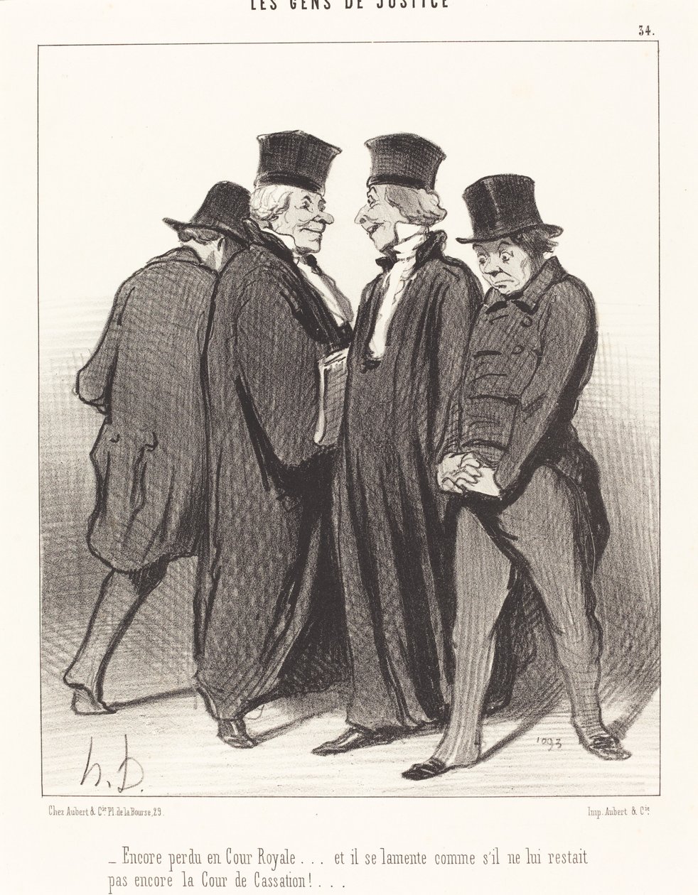 Otra vez perdido en la Corte Real... y se lamenta... de Honoré Daumier