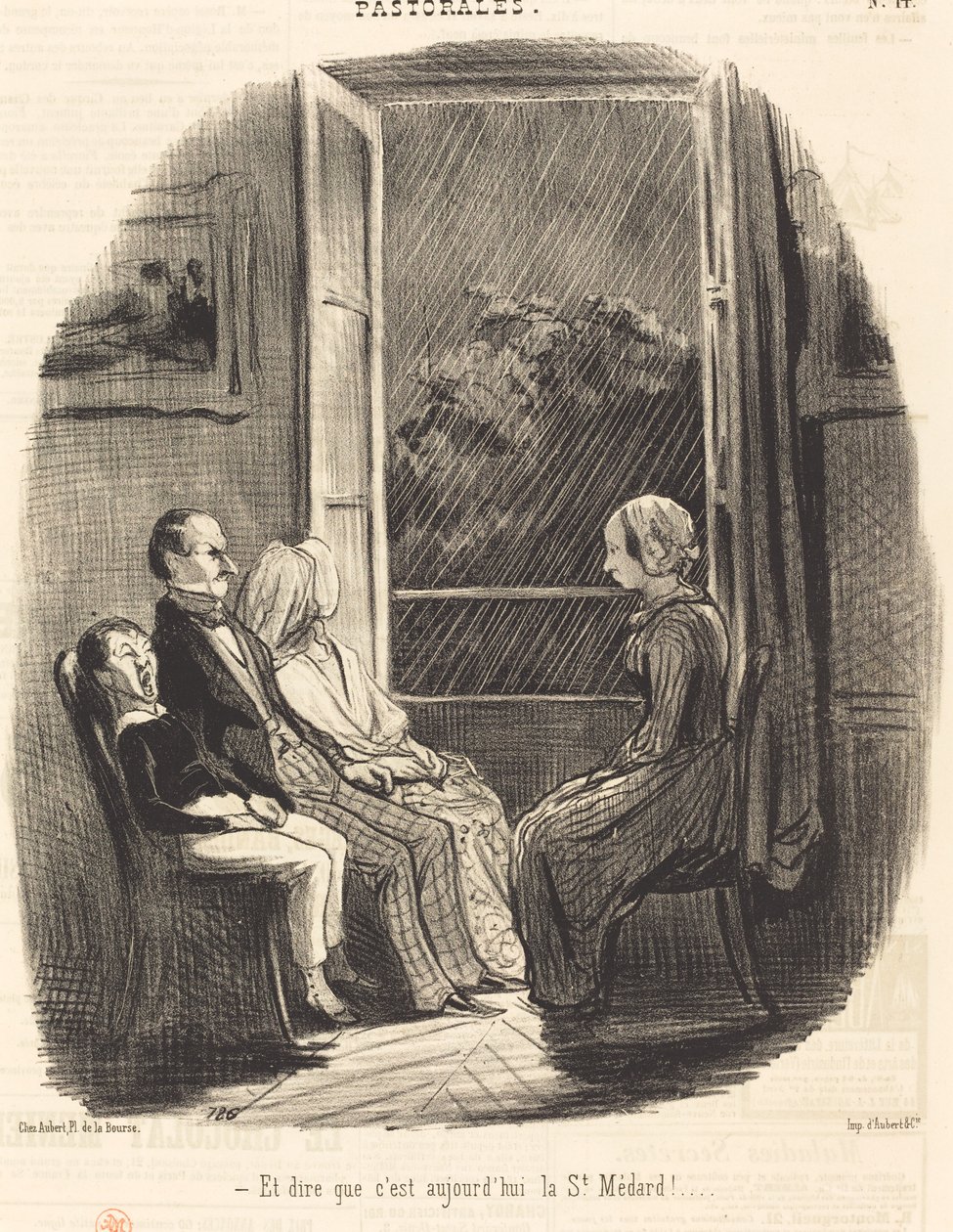 ¡Y decir que hoy es San Medardo! de Honoré Daumier