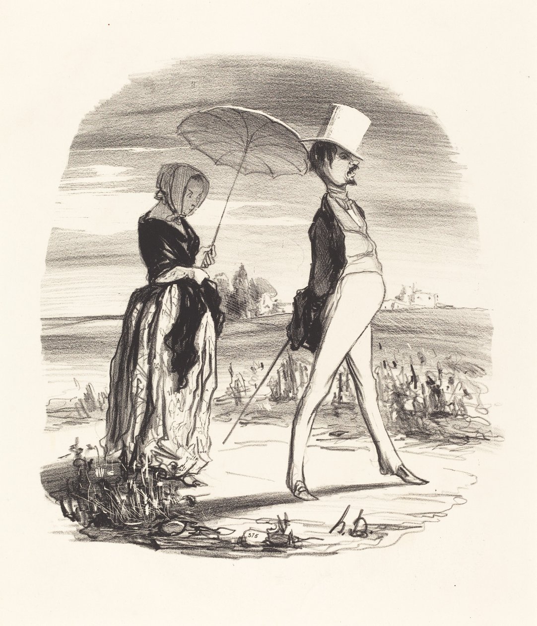 Y llaman a eso descender el río de la vida... de Honoré Daumier