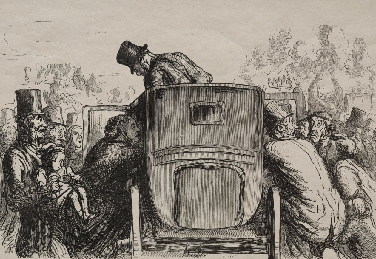 Exposición universal: El extranjero encuentra todas las facilidades para regresar a su hotel de Honoré Daumier