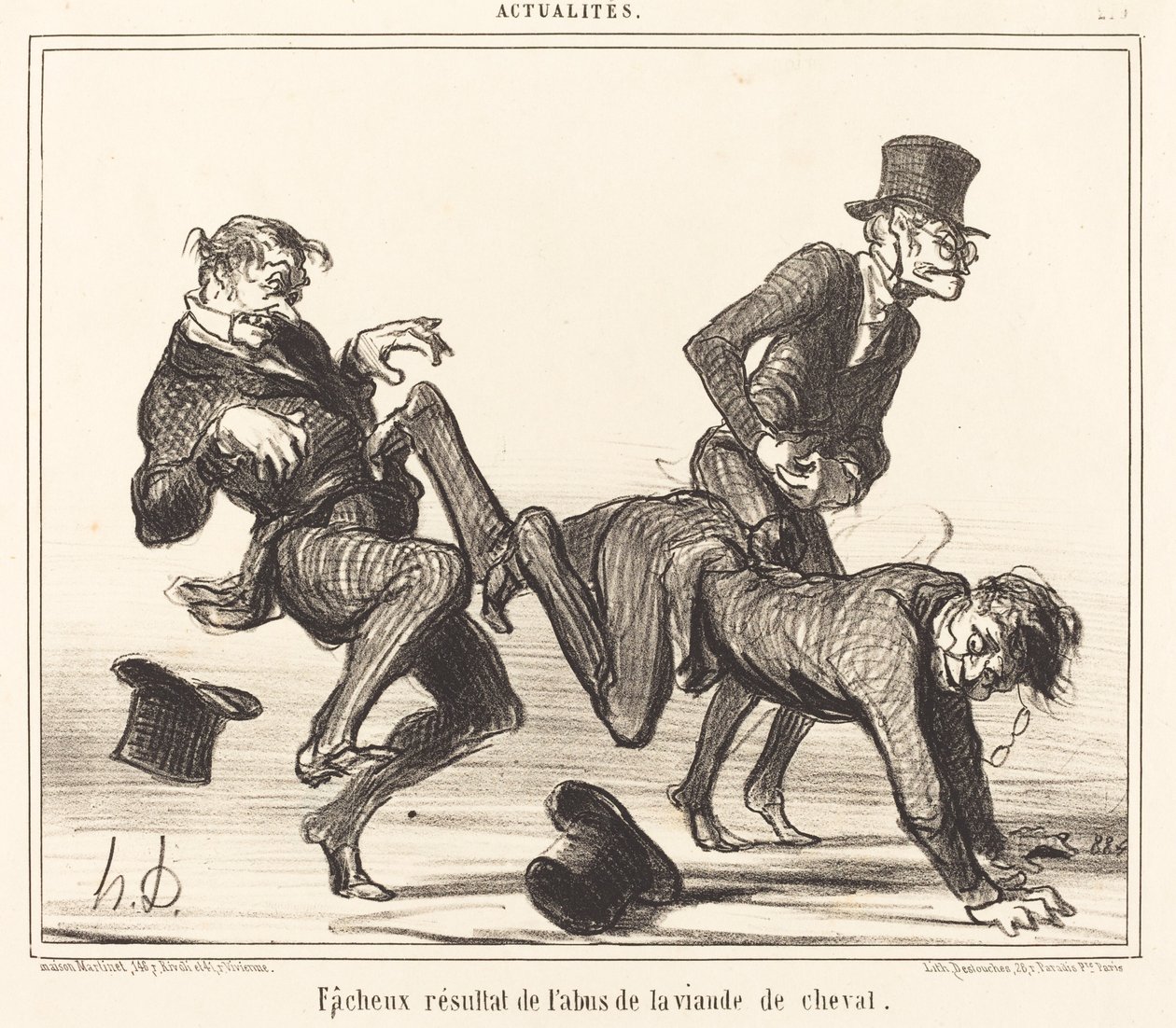 Resultado desafortunado... de la carne de caballo de Honoré Daumier