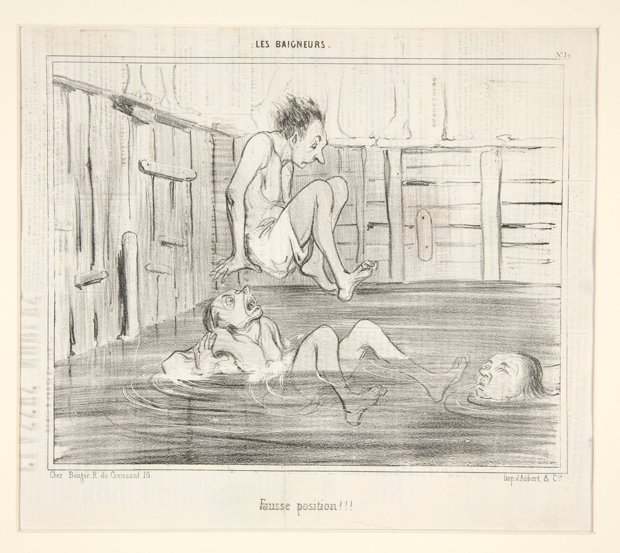 ¡¡¡Posición incorrecta!!! de Los bañistas de Honoré Daumier