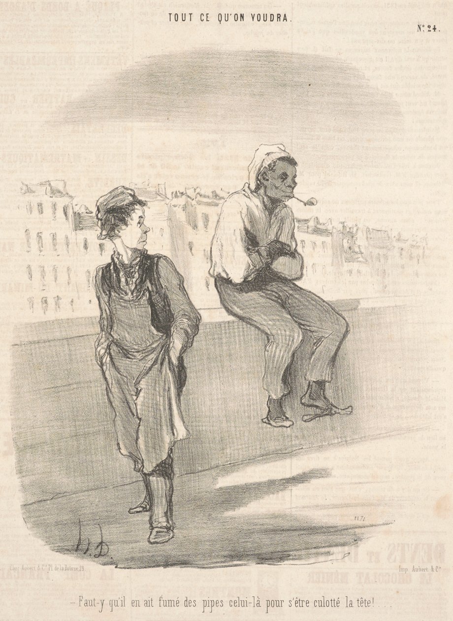 Debe haber fumado muchas pipas ese... de Honoré Daumier