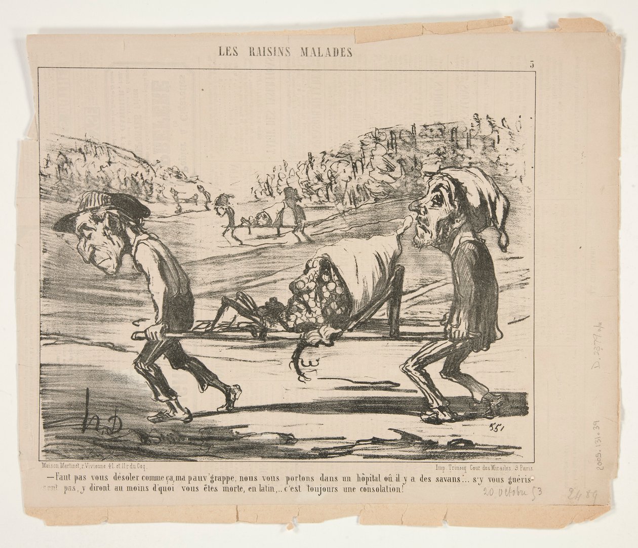 No debes arrepentirte así, mi pobre de Honoré Daumier