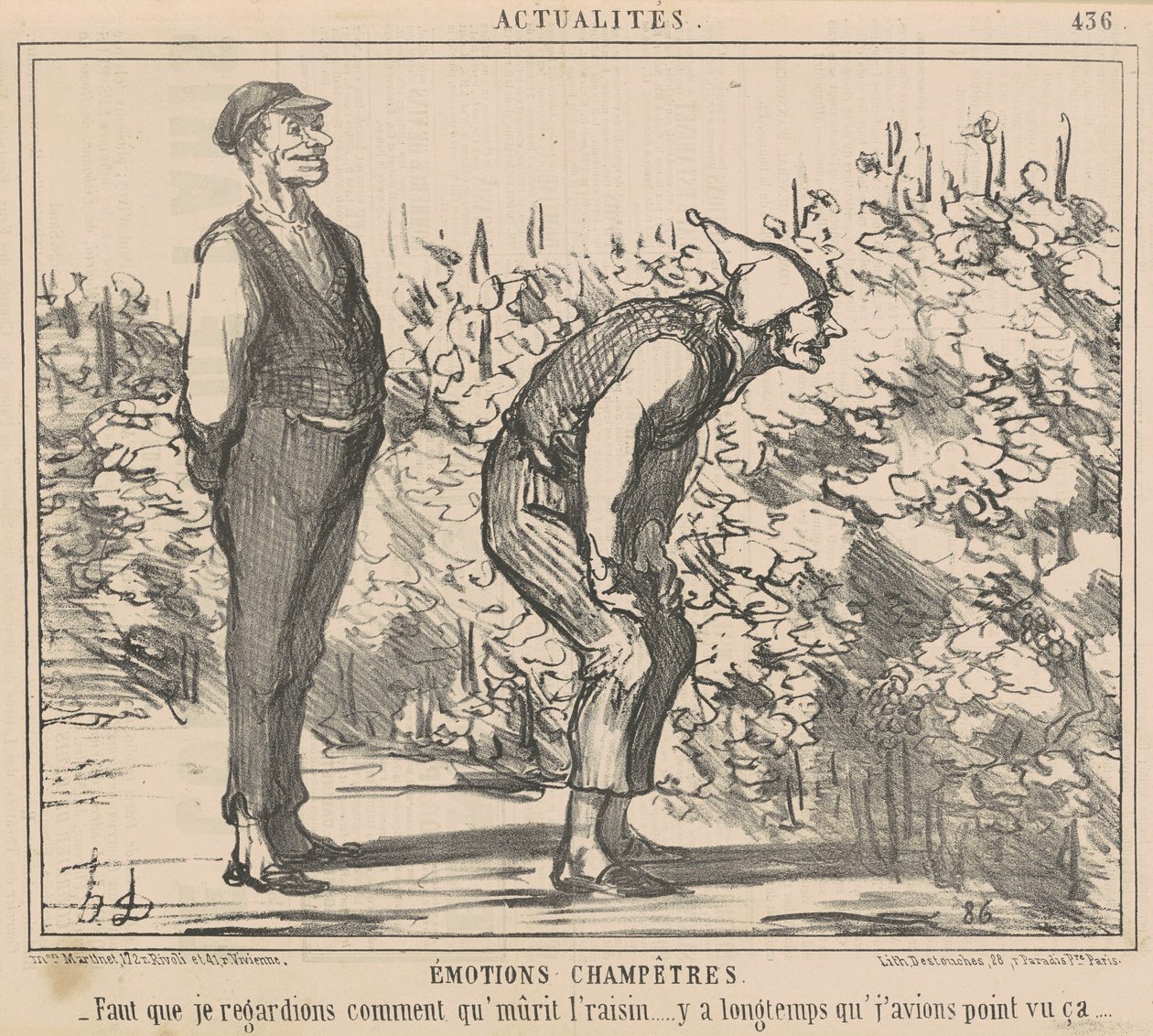 Debo observar cómo madura la uva... de Honoré Daumier
