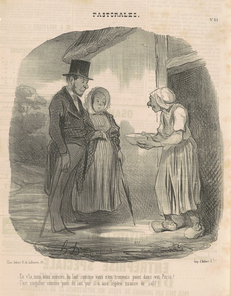 Mujer de letras humanitaria entregándose al hombre... de Honoré Daumier