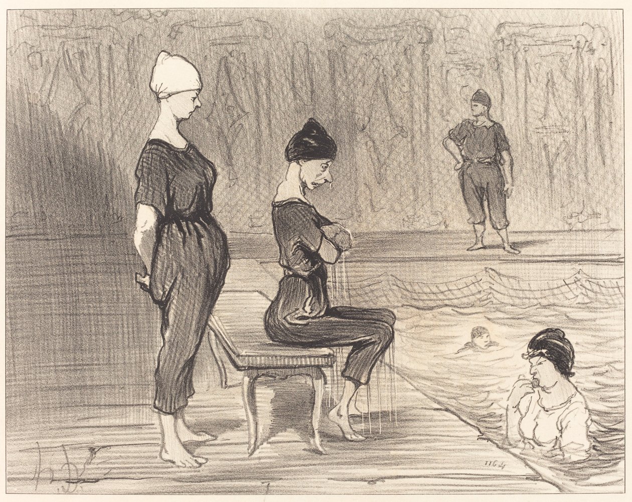 Fesant todas parte de la más bella mitad... de Honoré Daumier