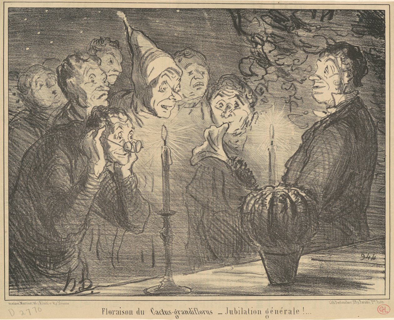 Floración del Cactus-grandiflorus... de Honoré Daumier