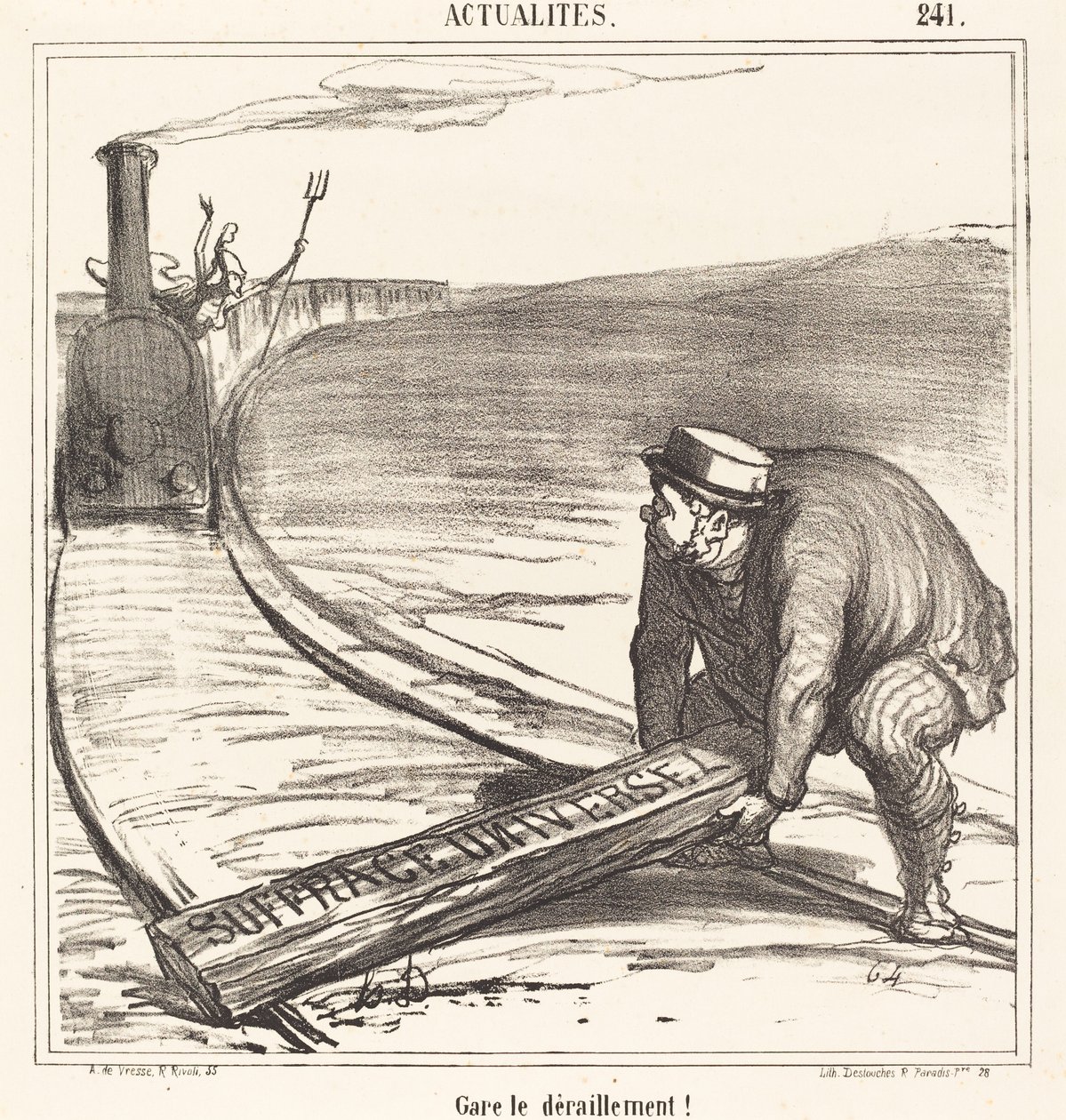 ¡Cuidado con el descarrilamiento! de Honoré Daumier