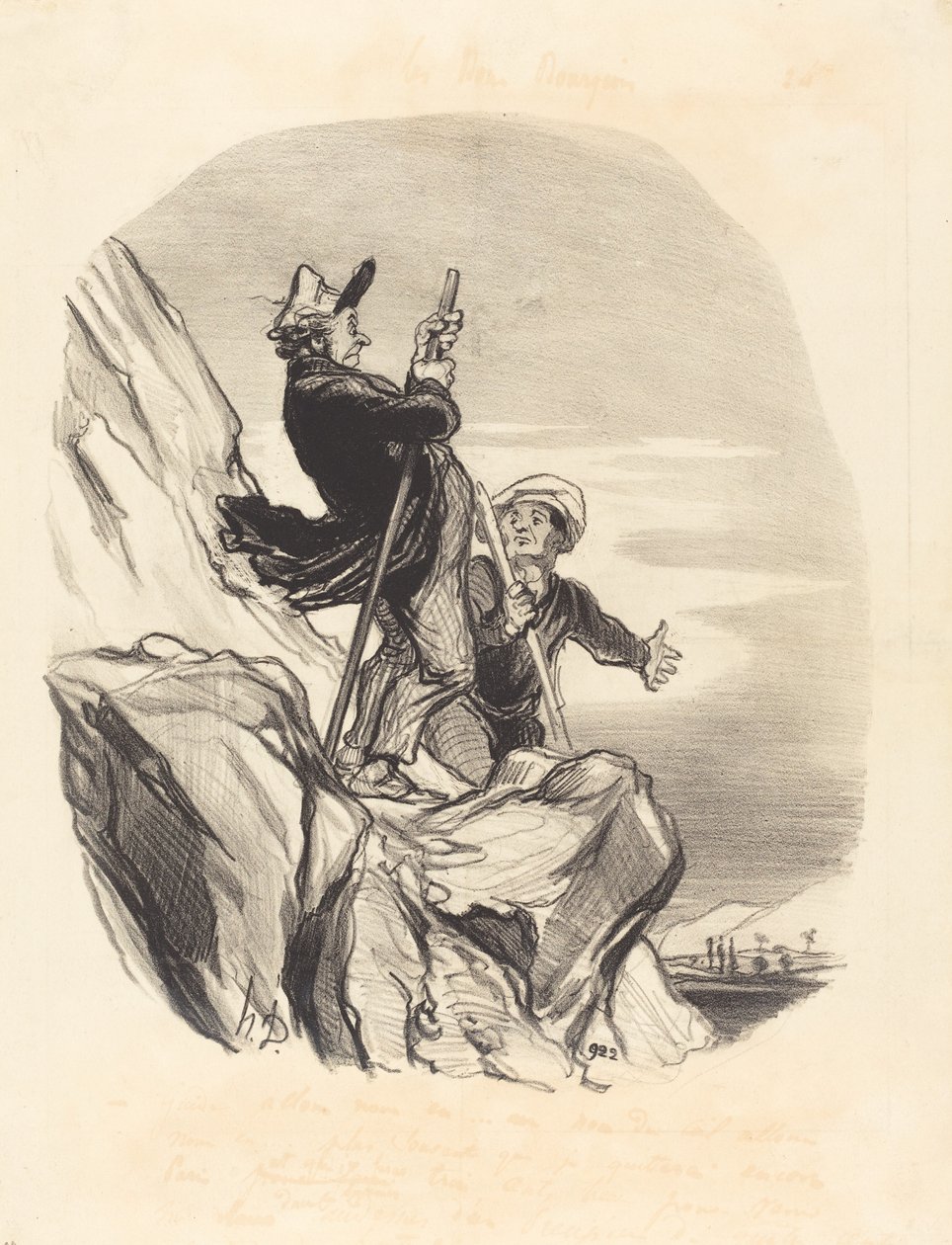 Guía, vámonos... en el nombre del cielo... de Honoré Daumier