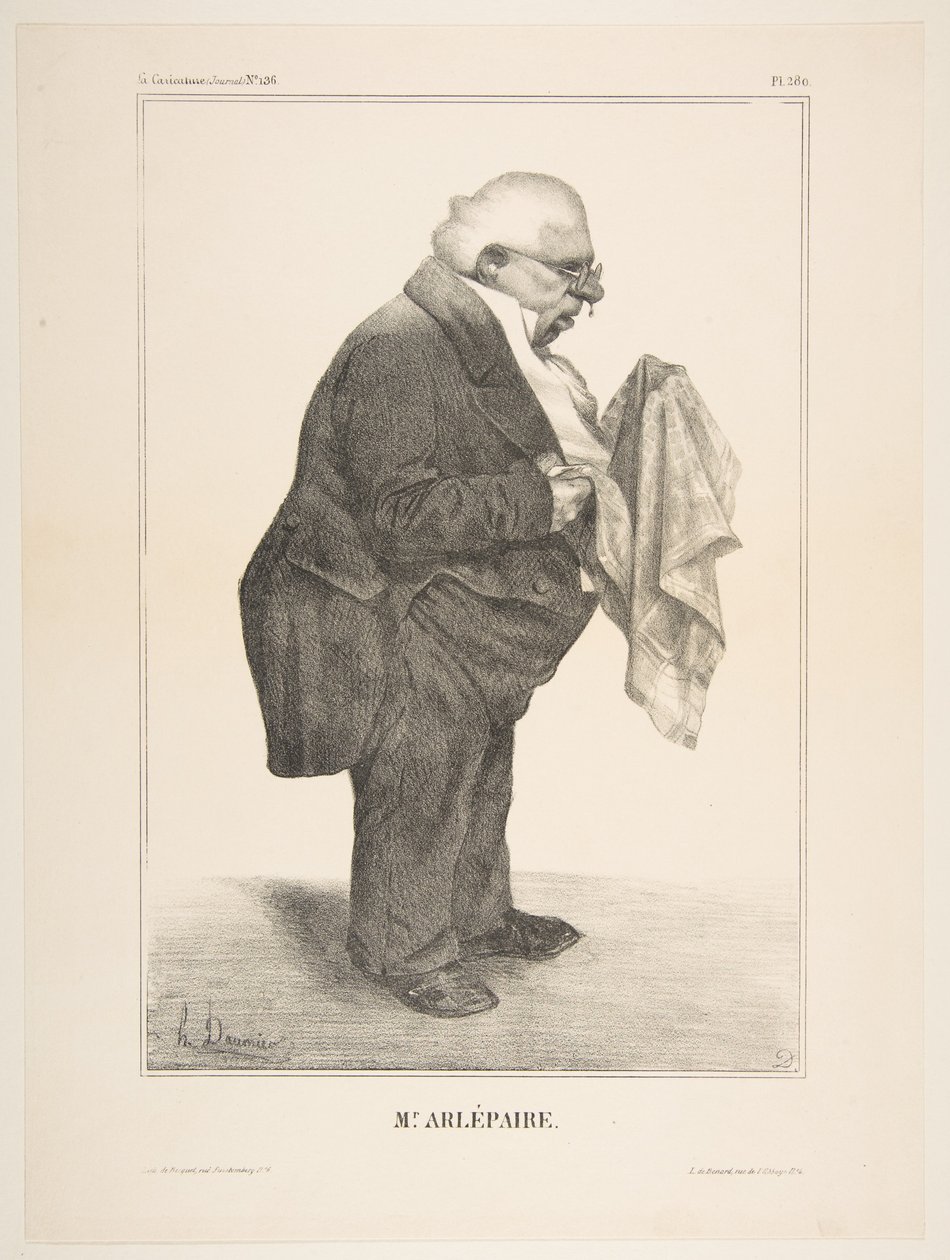 Harlé Père, publicado en La Caricature no. 136 de Honoré Daumier