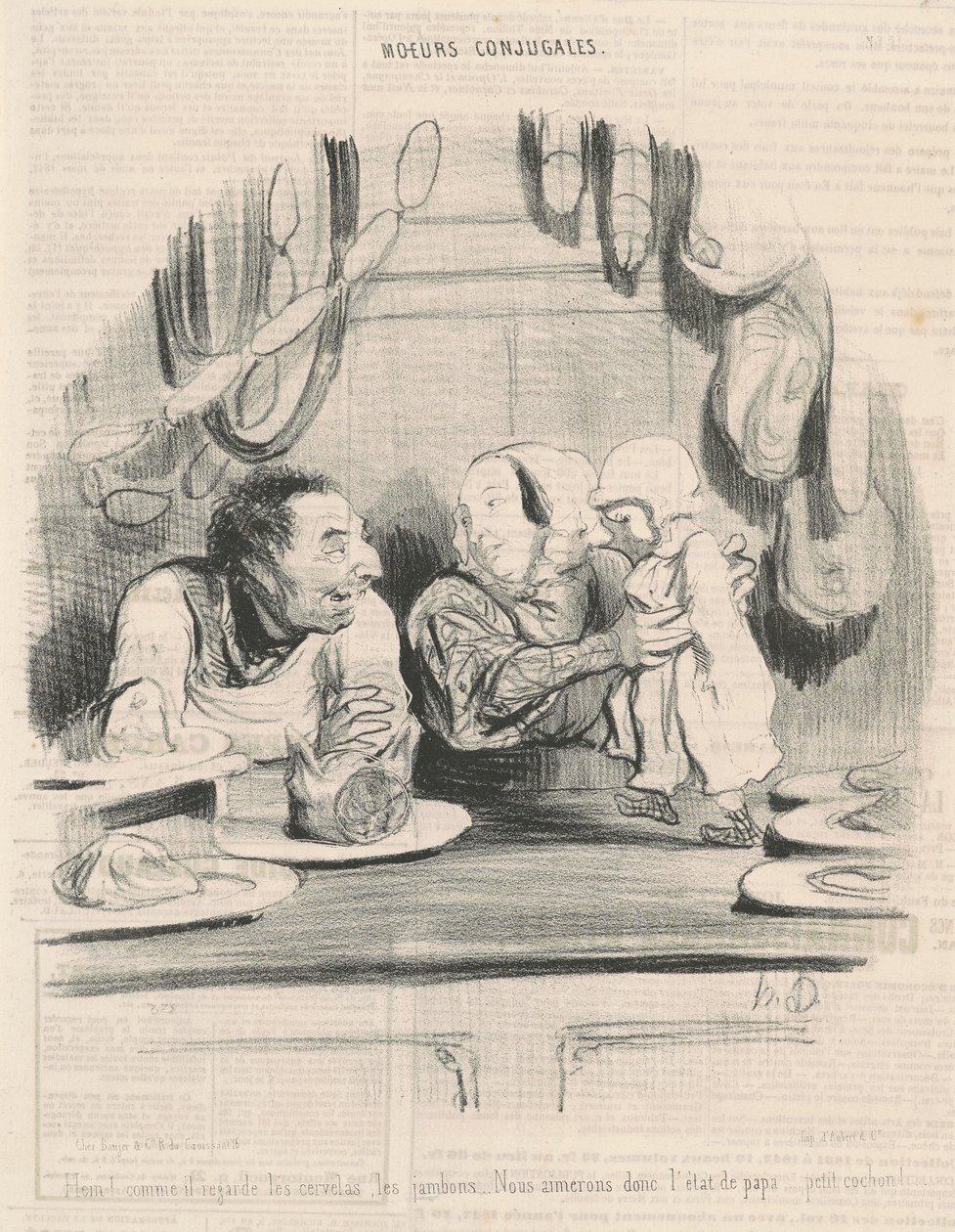 ¡Eh! cómo mira las salchichas ... de Honoré Daumier